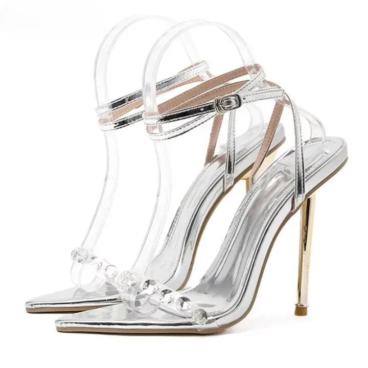 Adaya Crystal Strap High Heels - Image 5