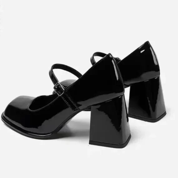 Adele Square Toe Thick Heels - Image 9