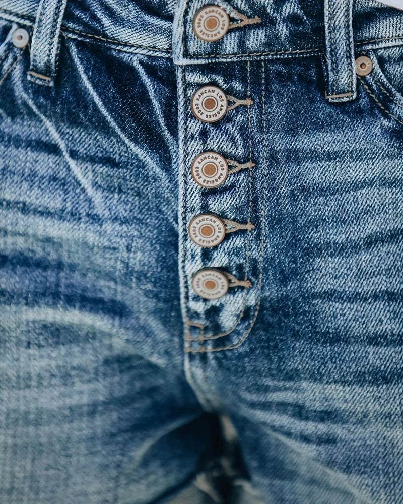 Alby Ripped Denim Shorts - Image 4