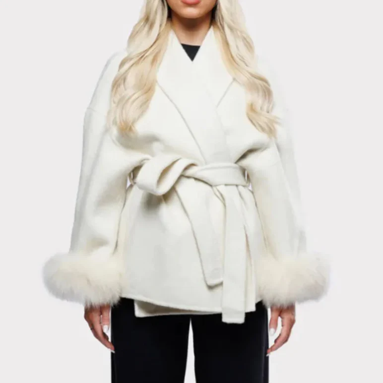 All Fur It Faux Fur Woolen Coat - Image 11