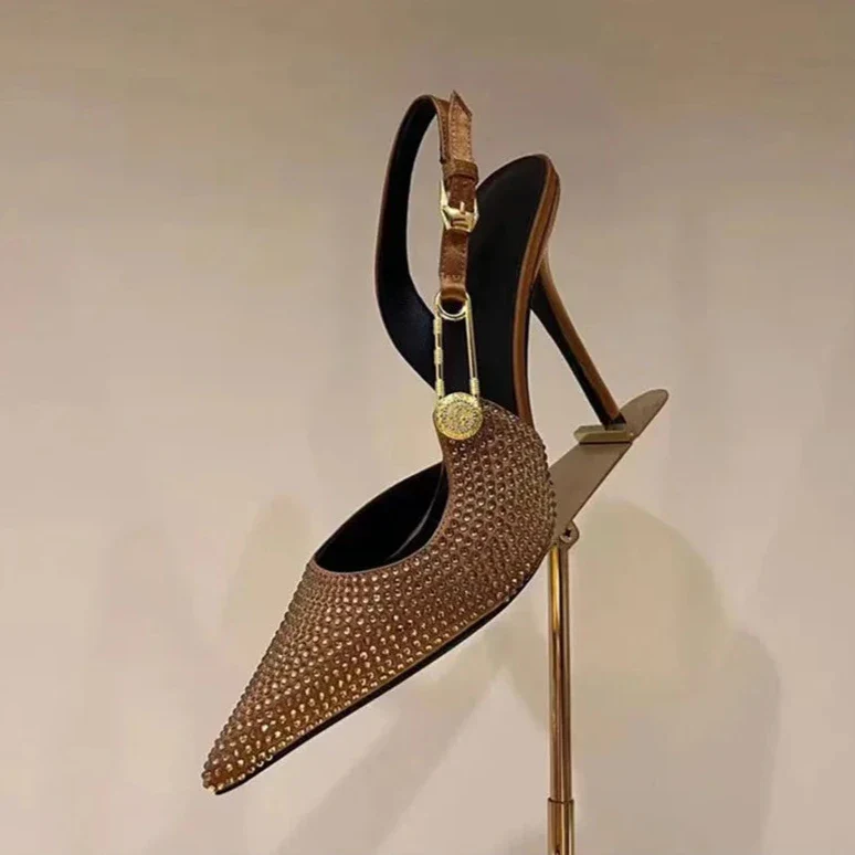 Amberly Rhinestones Sequined Pumps - Image 10