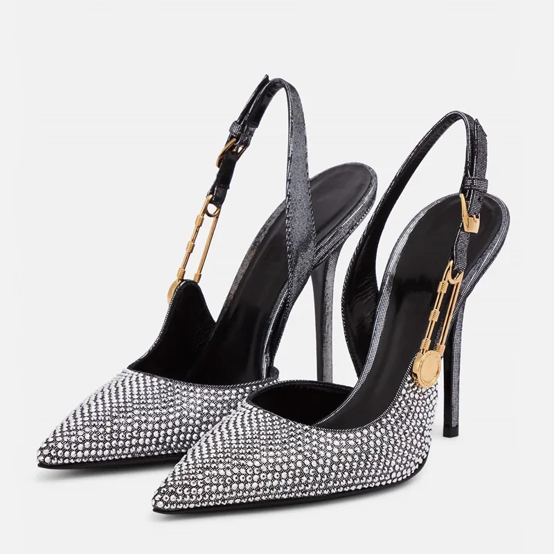 Amberly Rhinestones Sequined Pumps - Image 15