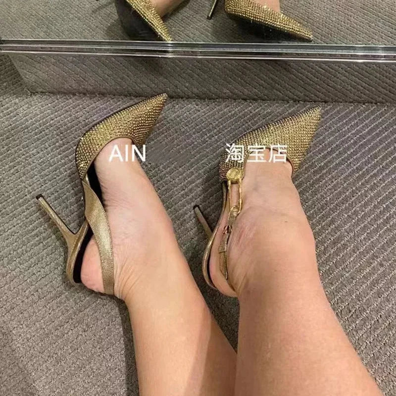 Amberly Rhinestones Sequined Pumps - Image 7