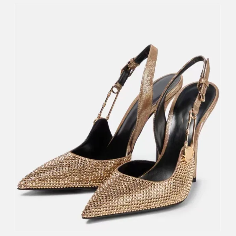 Amberly Rhinestones Sequined Pumps - Image 8