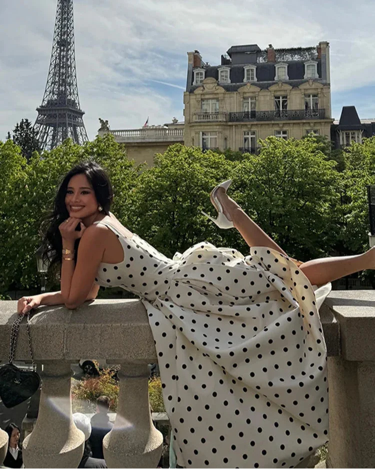 Amora Polka Dots Midi Dress - Image 13