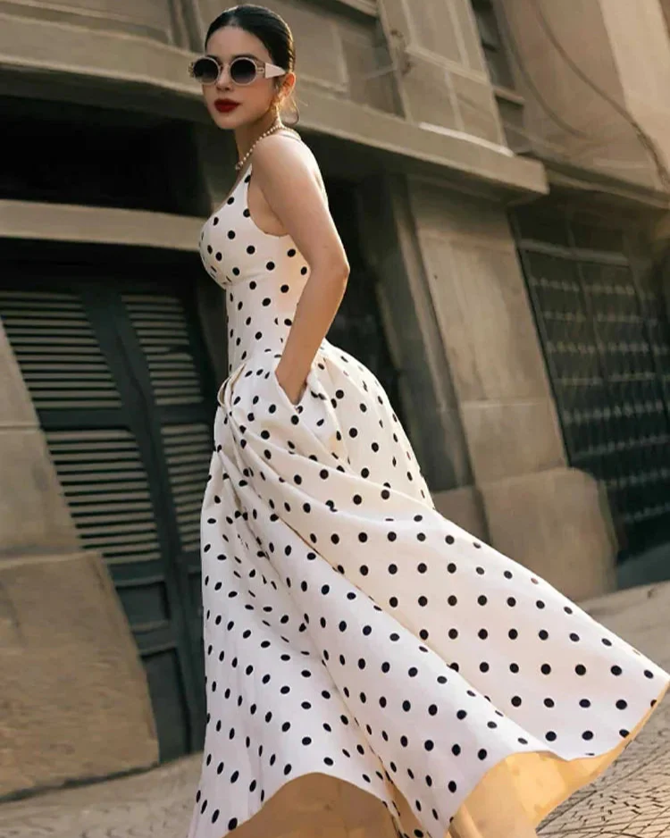 Amora Polka Dots Midi Dress - Image 4