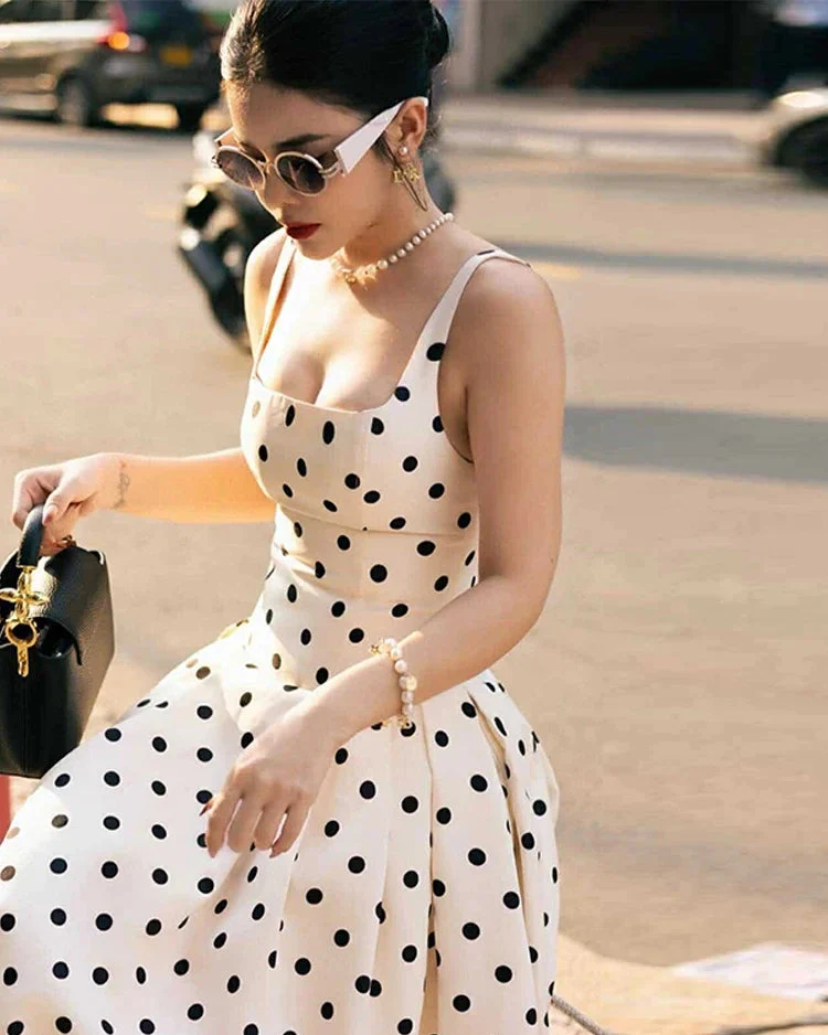 Amora Polka Dots Midi Dress - Image 7