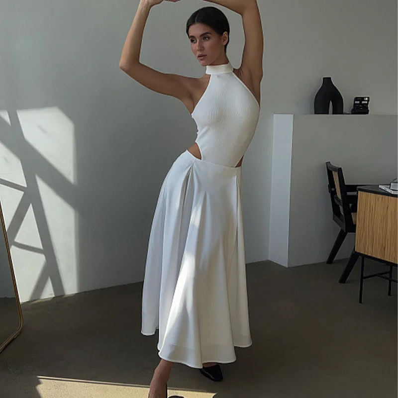 Angie Satin Gathered Maxi Skirt - Image 7
