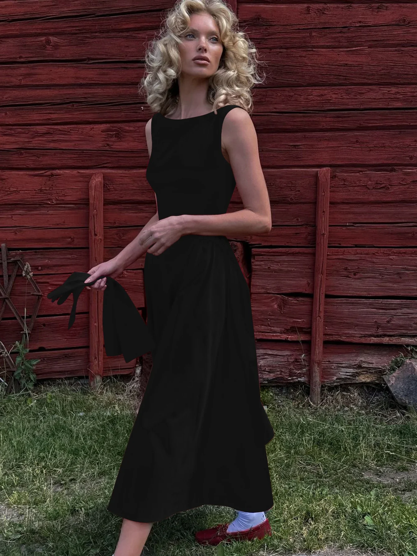 Ansley A Line Midi Dress - Image 2