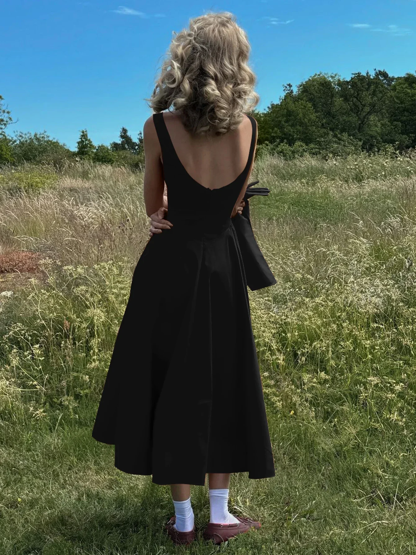 Ansley A Line Midi Dress - Image 3