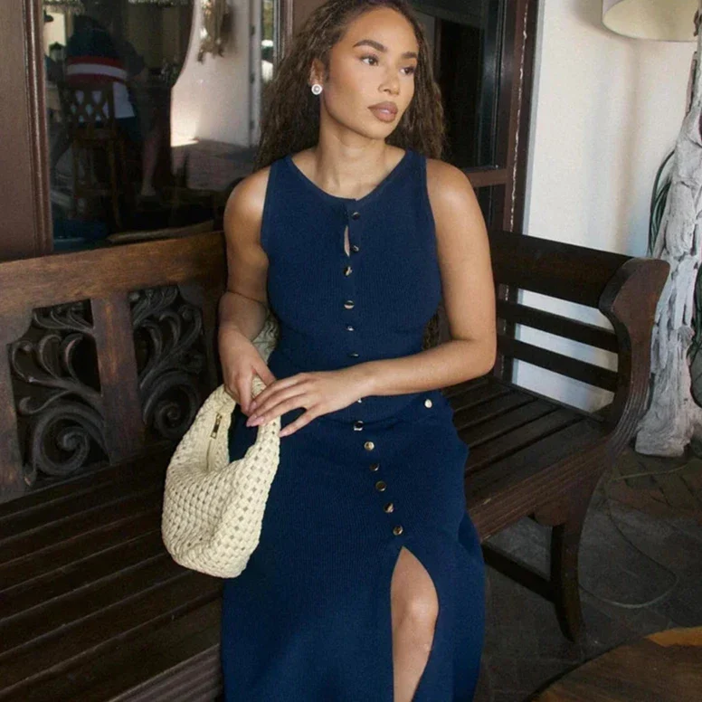 Arie Knitted Midi Dress - Image 10