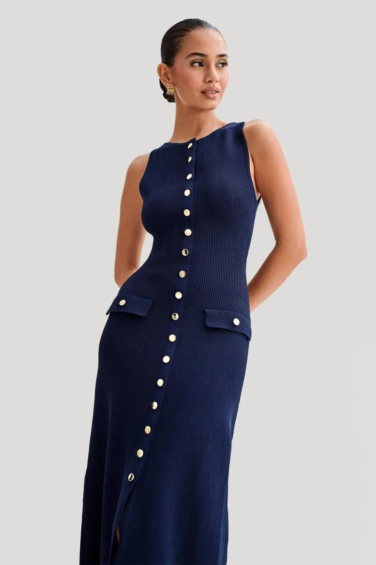 Arie Knitted Midi Dress - Image 12