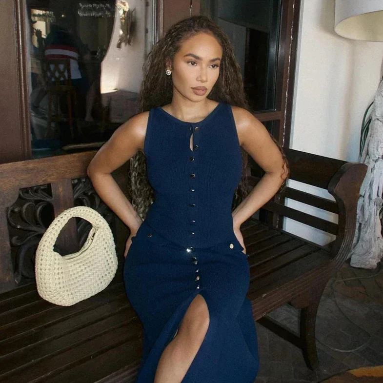 Arie Knitted Midi Dress - Image 14
