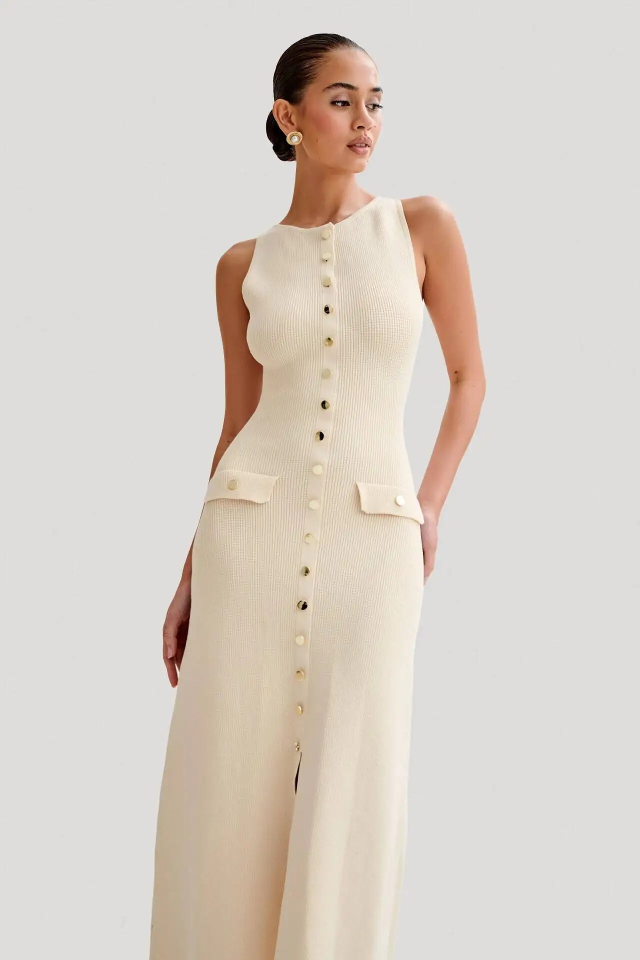 Arie Knitted Midi Dress - Image 3
