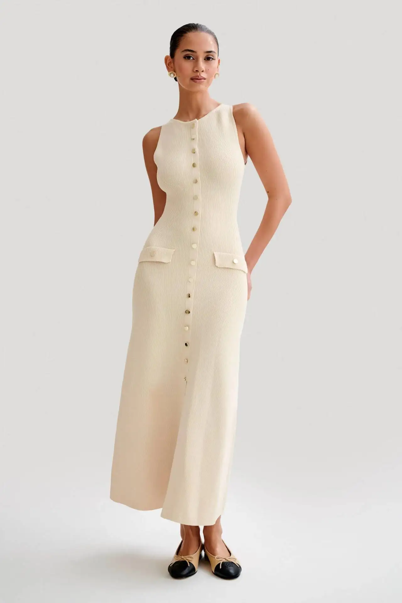 Arie Knitted Midi Dress - Image 4
