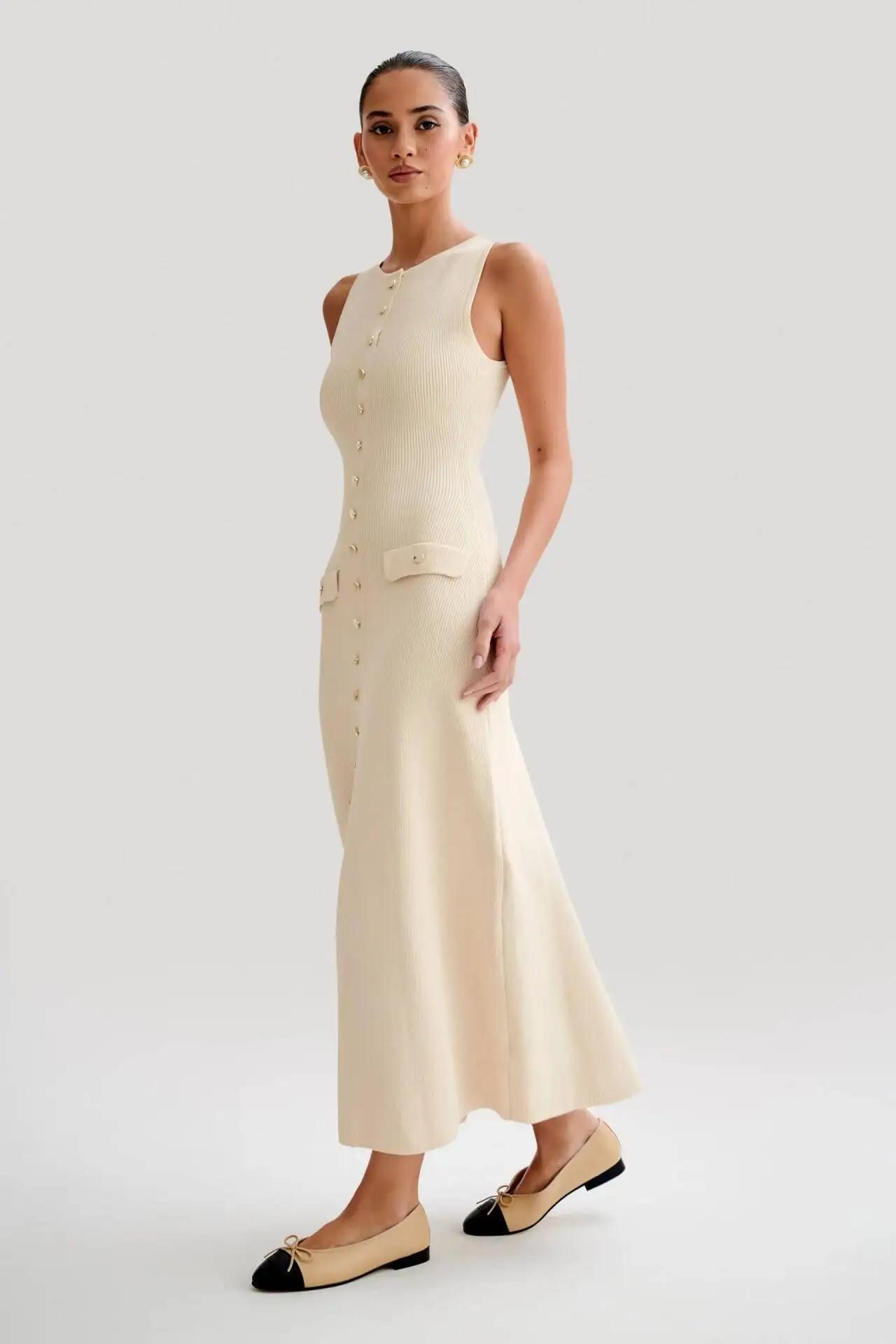 Arie Knitted Midi Dress - Image 5