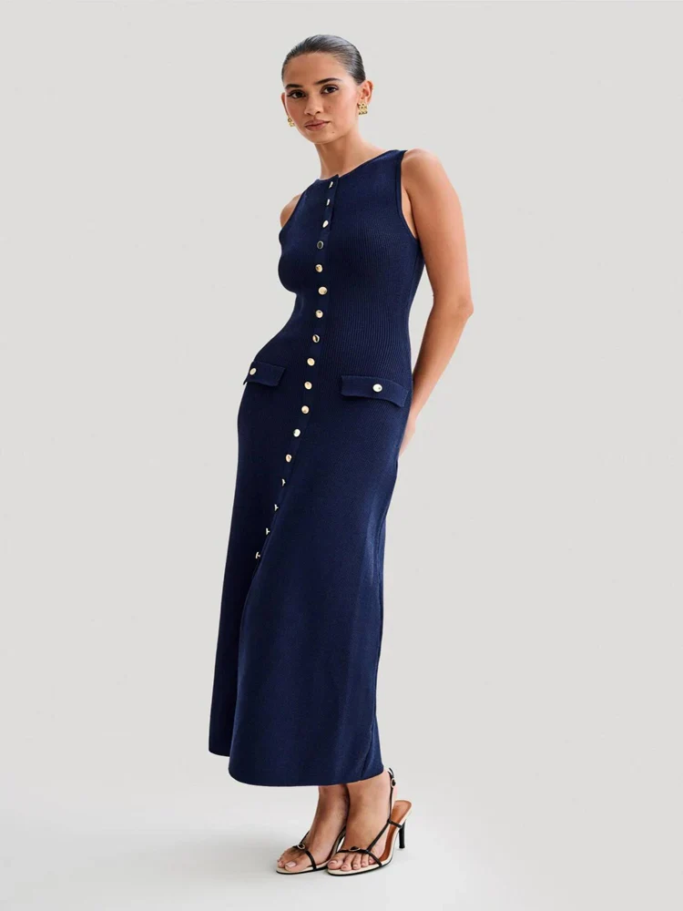 Arie Knitted Midi Dress - Image 8