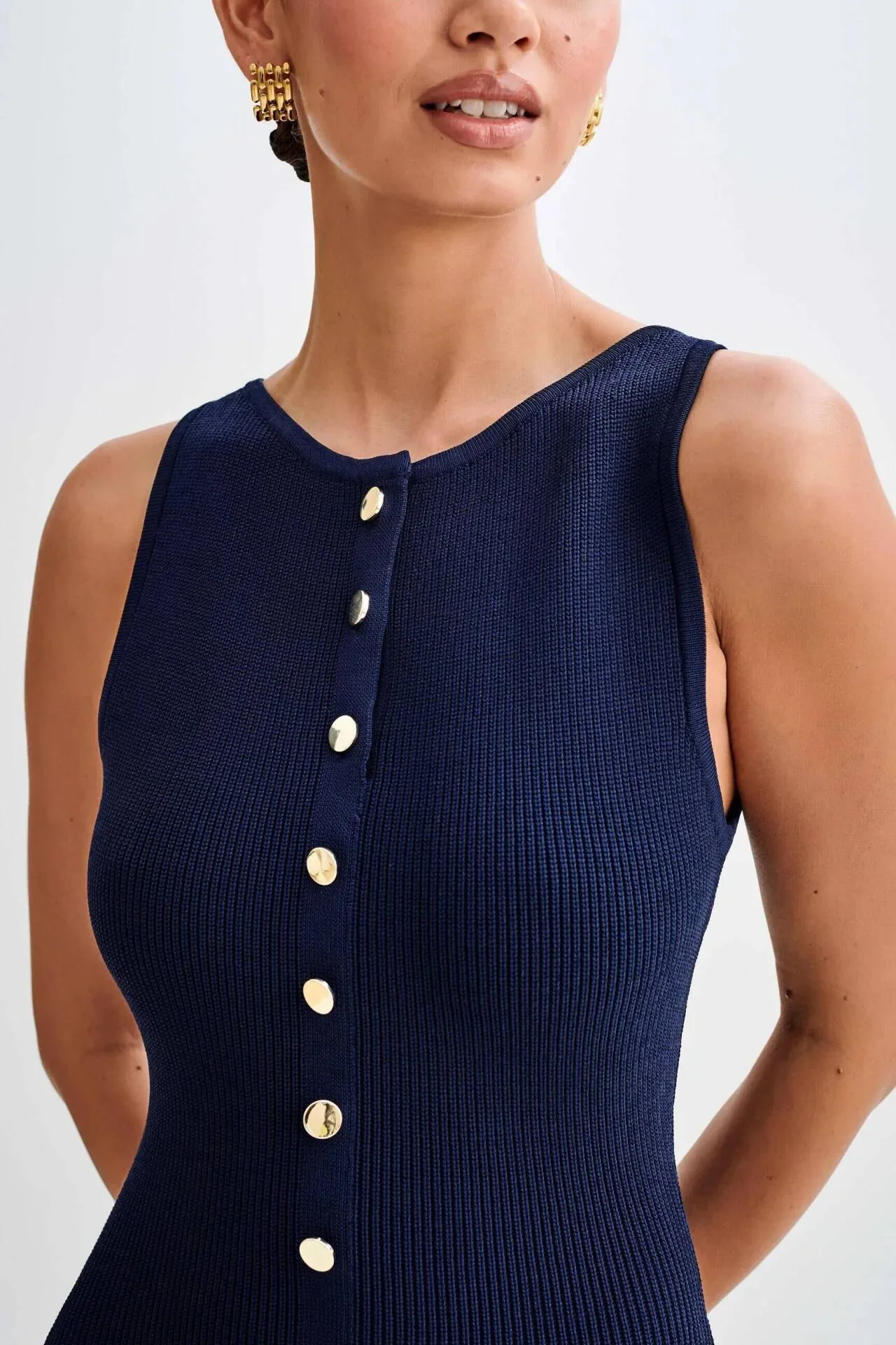 Arie Knitted Midi Dress - Image 9