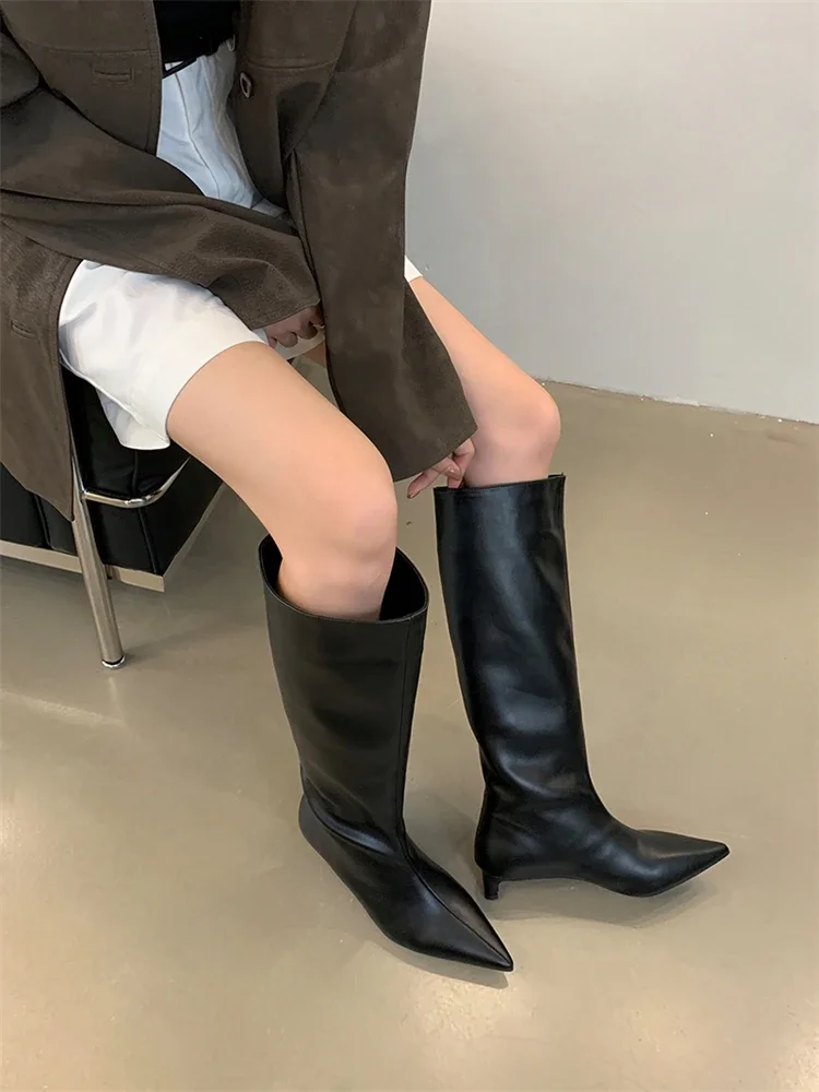 Ashton Knee High Thin Heels Boots - Image 13