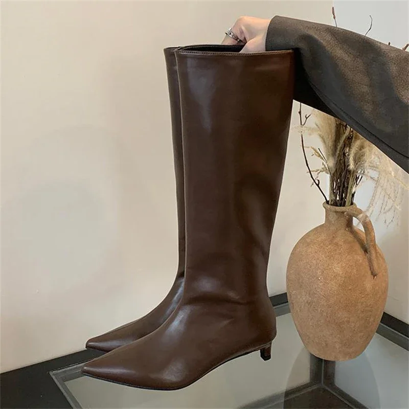 Ashton Knee High Thin Heels Boots - Image 3