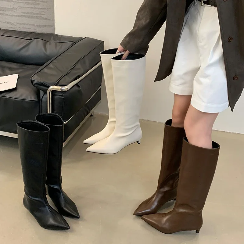 Ashton Knee High Thin Heels Boots - Image 5
