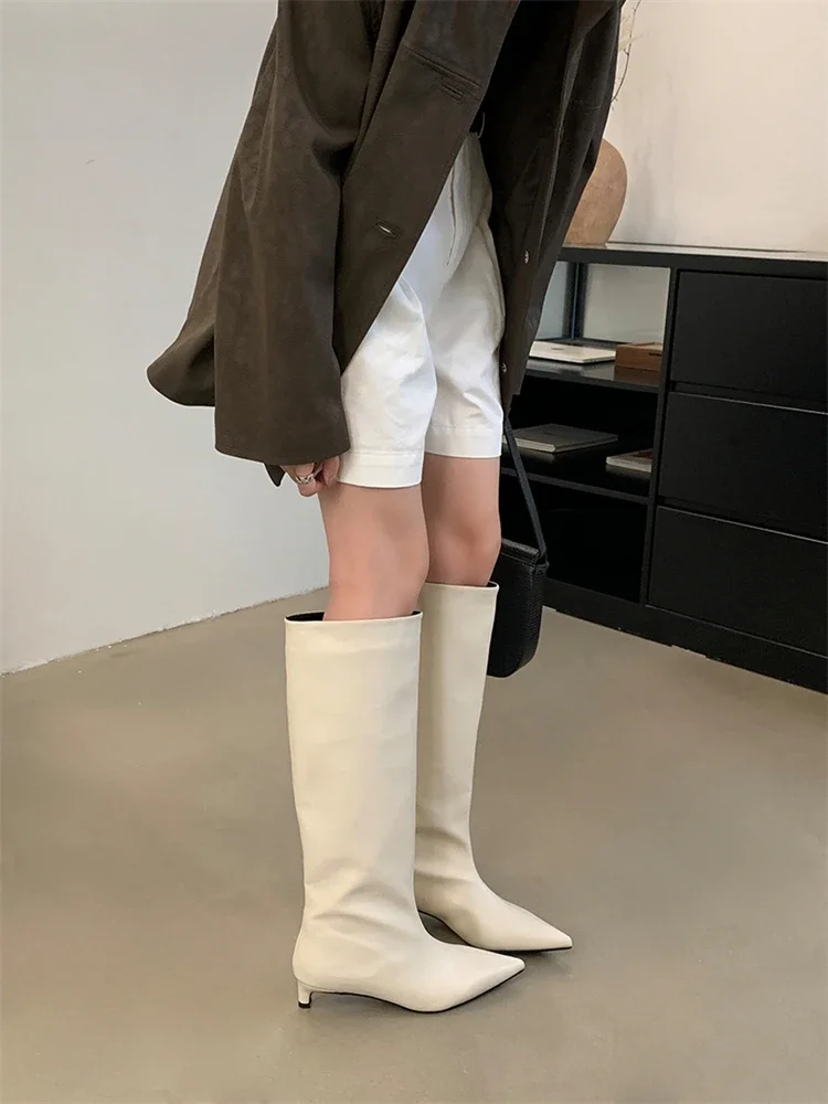 Ashton Knee High Thin Heels Boots - Image 7