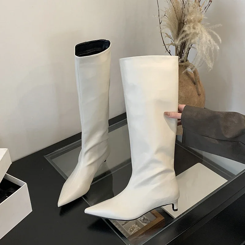 Ashton Knee High Thin Heels Boots - Image 9