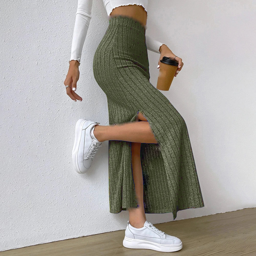 Aspen Knit Midi Bodycon Skirt - Image 6