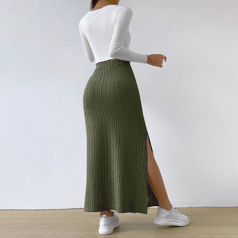 Aspen Knit Midi Bodycon Skirt - Image 8