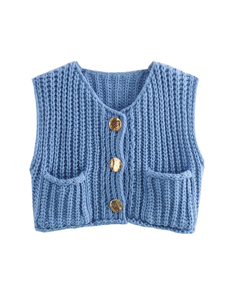 Astera Round Neck Sleeveless Cardigan - Image 18