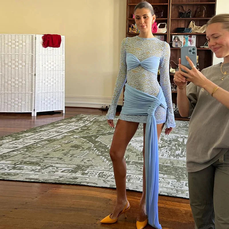 Ausha See Through Mini Dress - Image 6