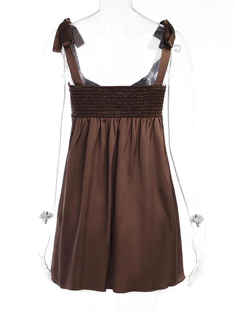Averil Satin Chain Cut Out Dress - Image 22