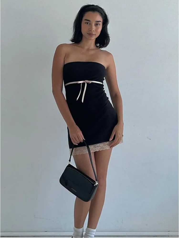 Backless Bow Bliss Mini Dress - Image 5