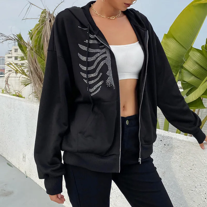 Bedazzle Bliss Rhinestone Hooded Sweater - Image 3
