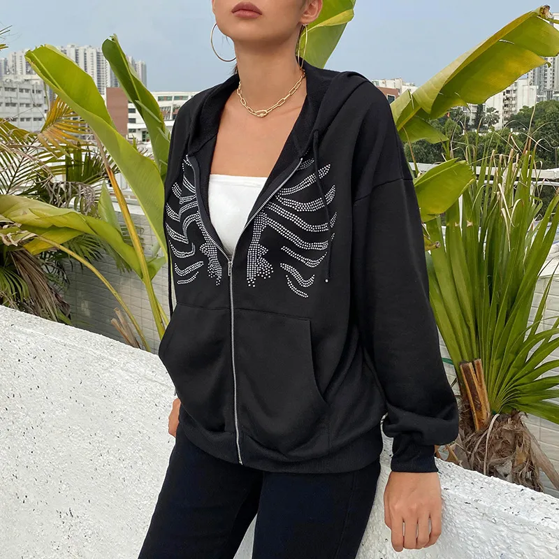 Bedazzle Bliss Rhinestone Hooded Sweater - Image 4