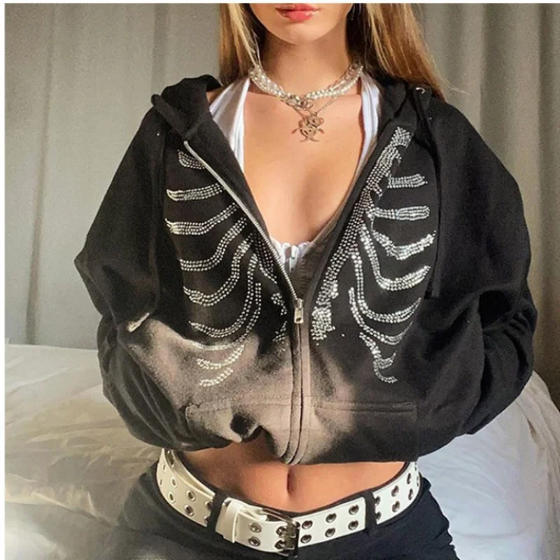 Bedazzle Bliss Rhinestone Hooded Sweater - Image 5