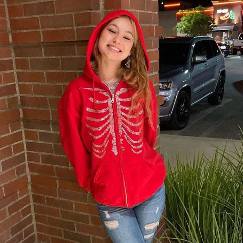 Bedazzle Bliss Rhinestone Hooded Sweater - Image 7