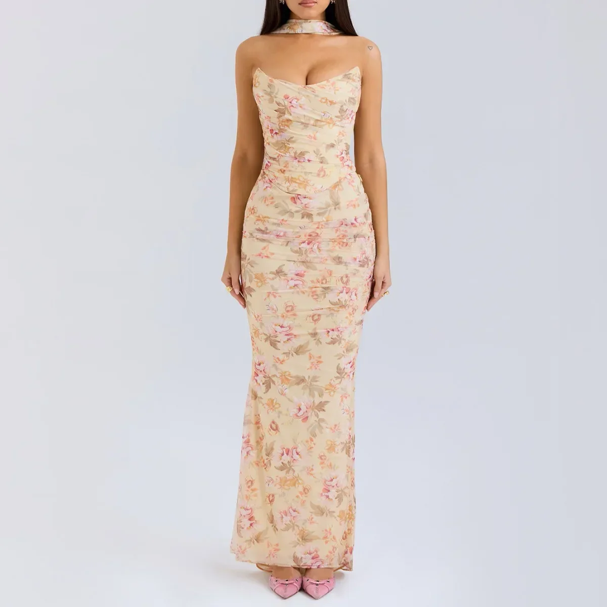 Bellamy Strapless Set With Scarf - Image 11
