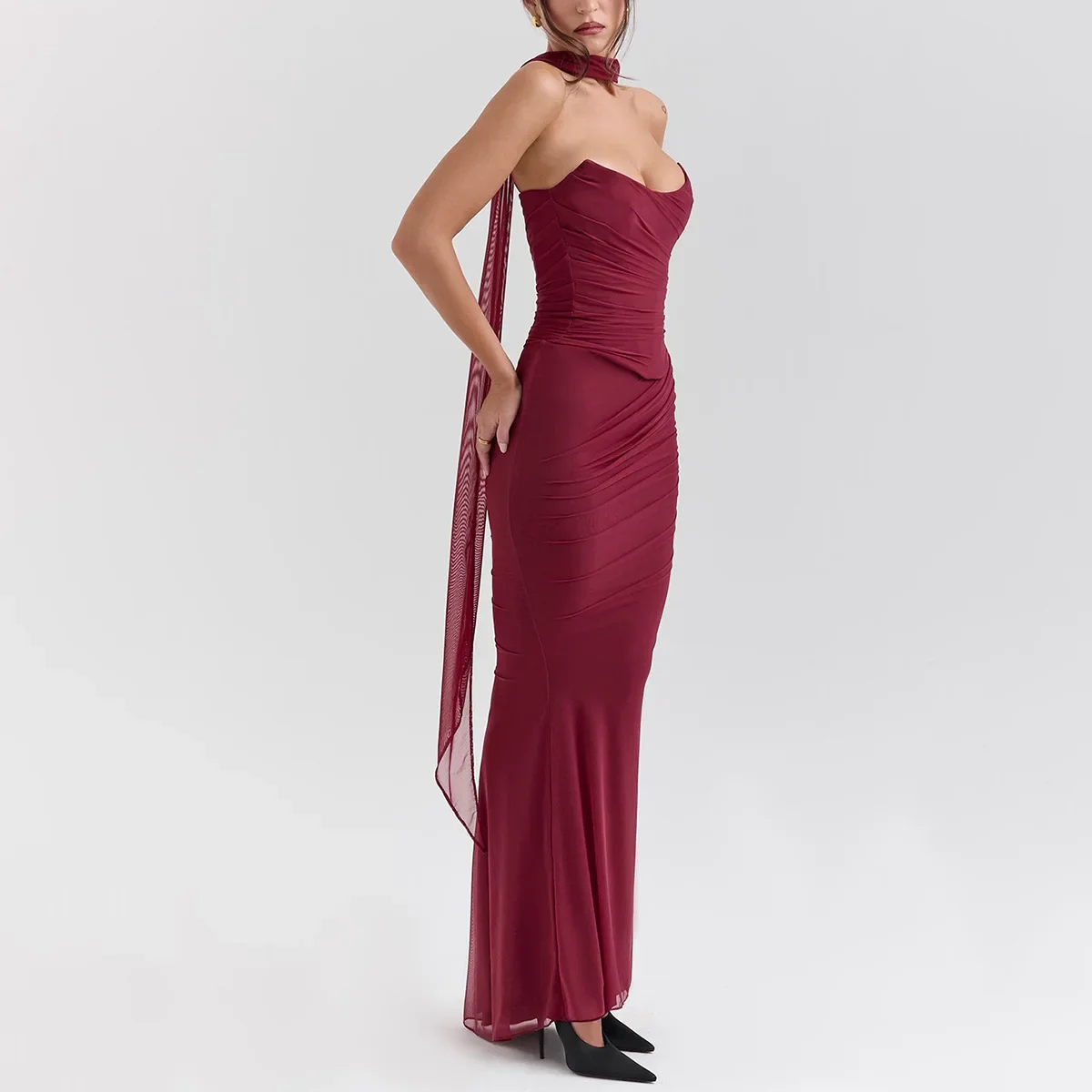 Bellamy Strapless Set With Scarf - Image 5