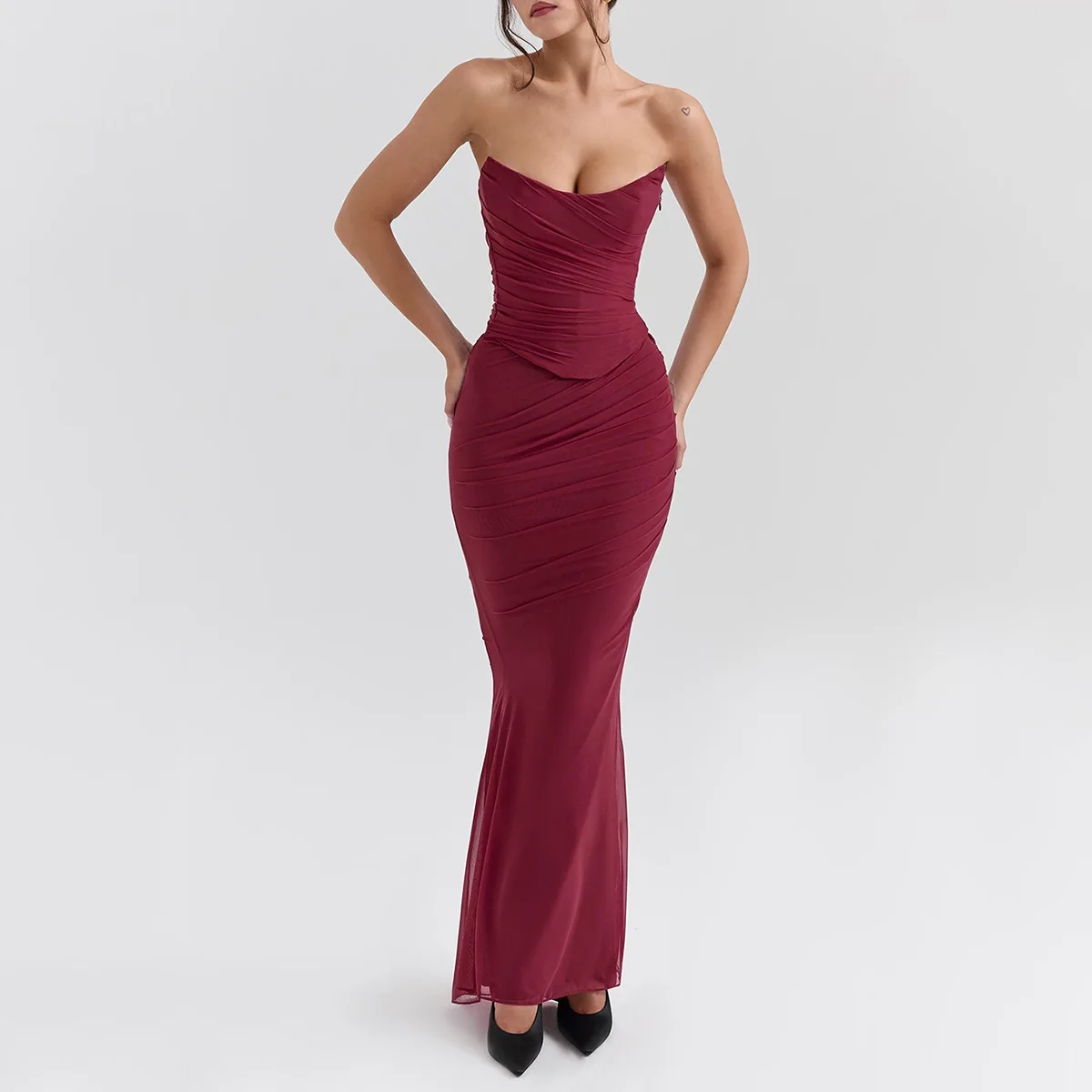 Bellamy Strapless Set With Scarf - Image 6