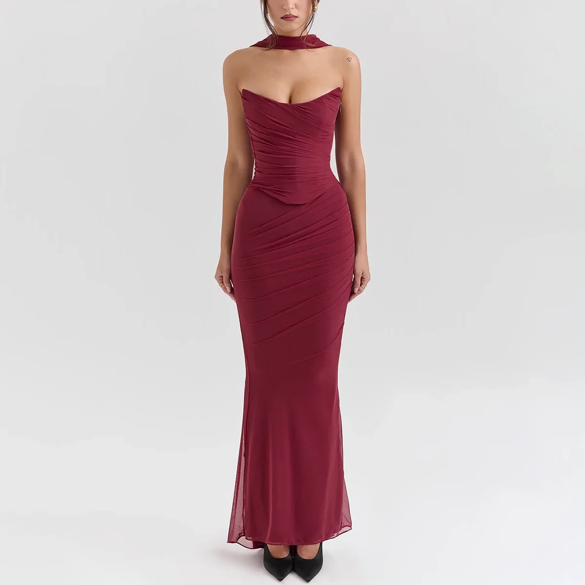 Bellamy Strapless Set With Scarf - Image 7