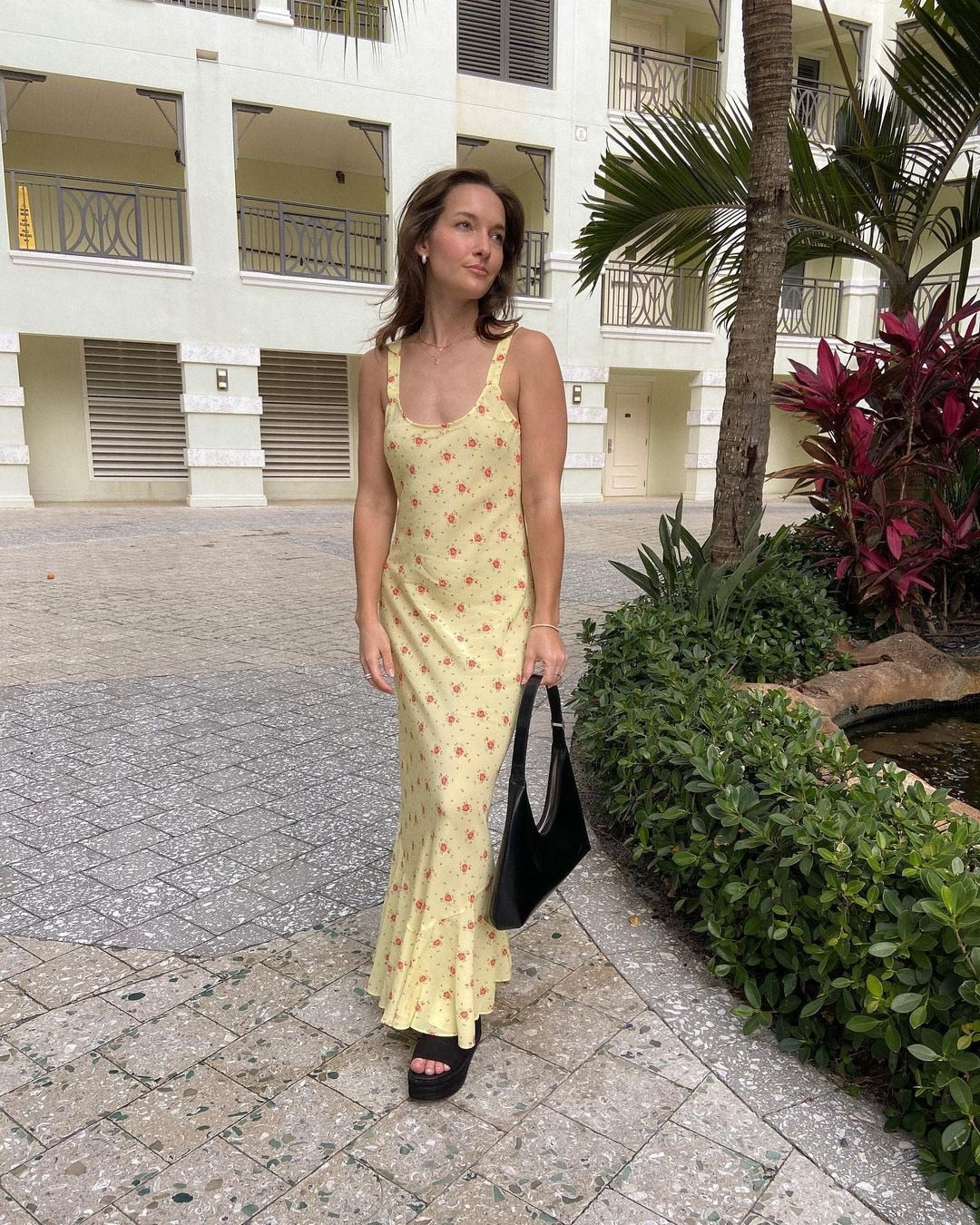 Birdie Ruffle Slim Floral Dress - Image 10