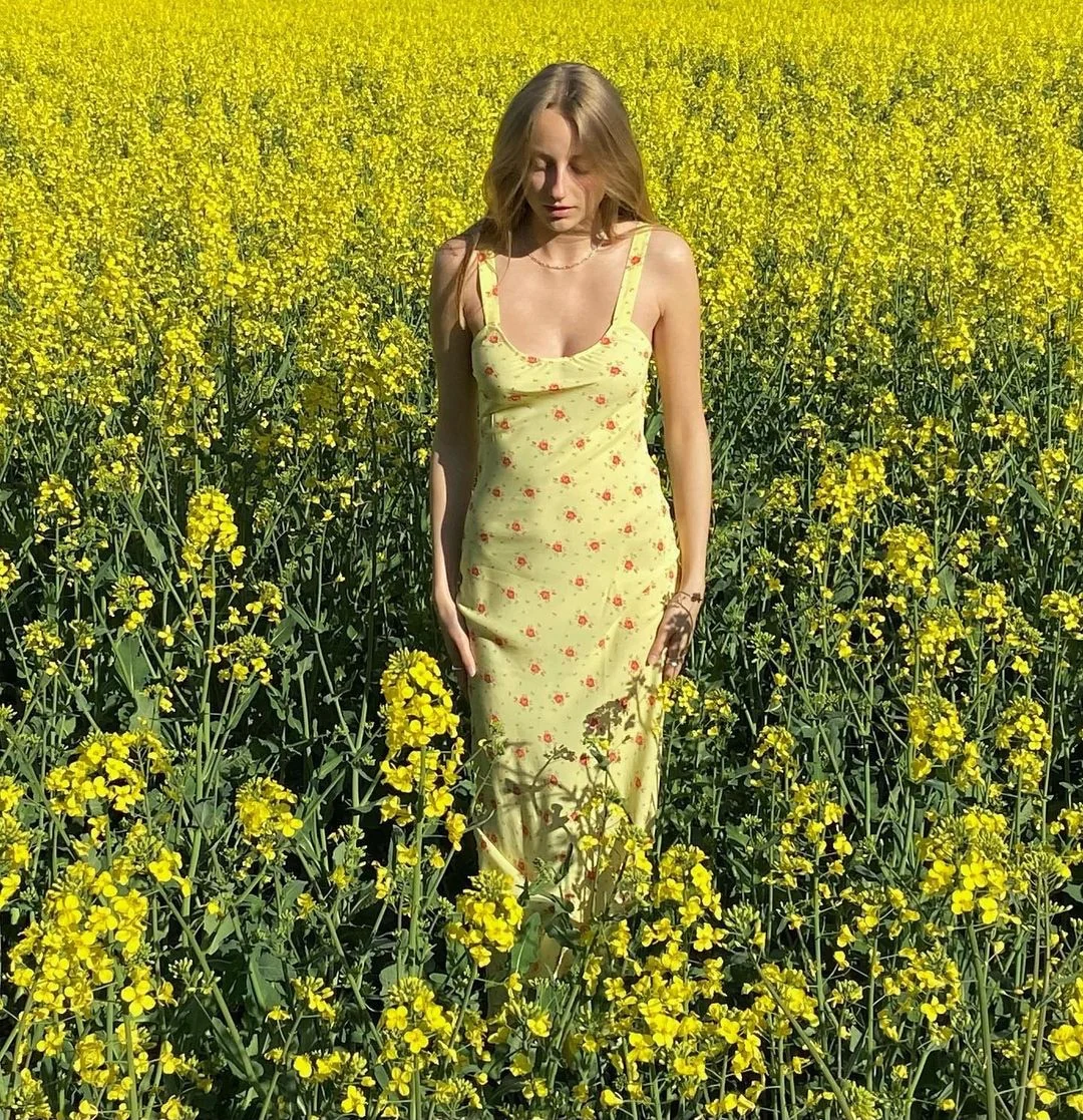 Birdie Ruffle Slim Floral Dress - Image 6