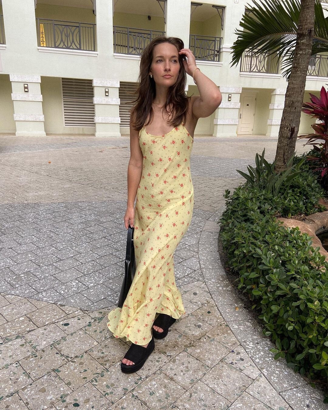 Birdie Ruffle Slim Floral Dress - Image 9