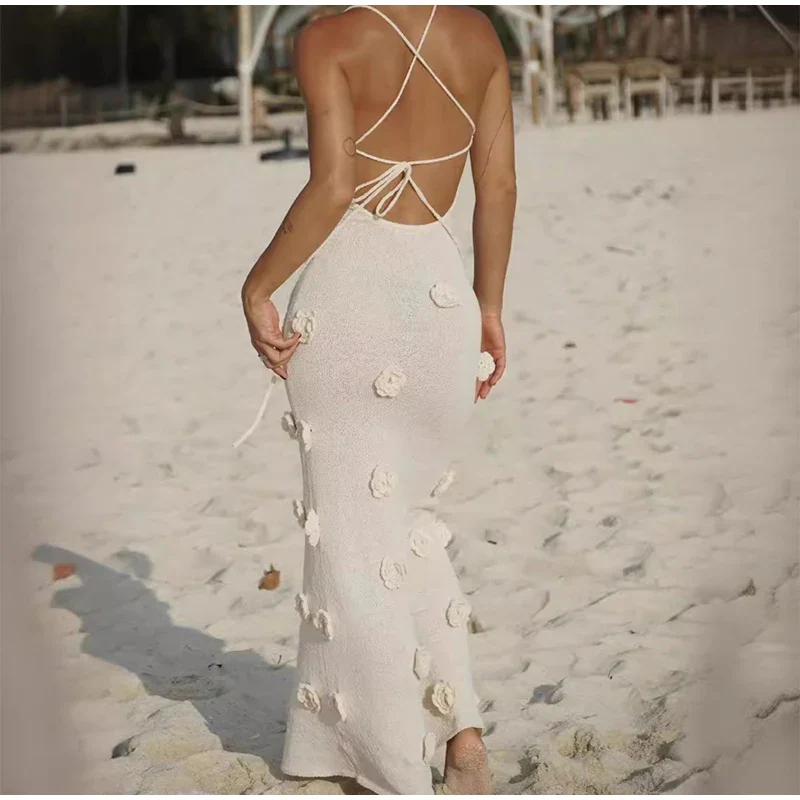 Bloom & Bare Backless Sheer Dress - Image 16