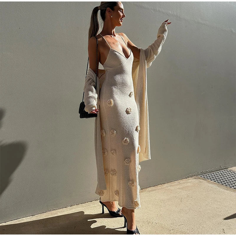 Bloom & Bare Backless Sheer Dress - Image 2