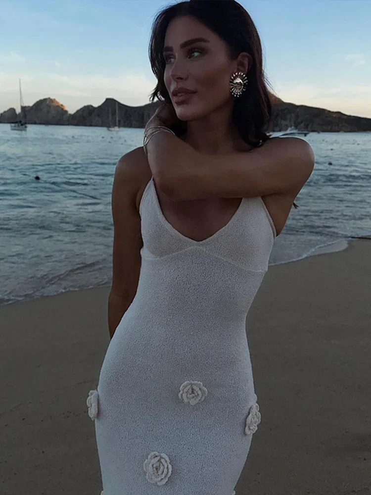 Bloom & Bare Backless Sheer Dress - Image 4