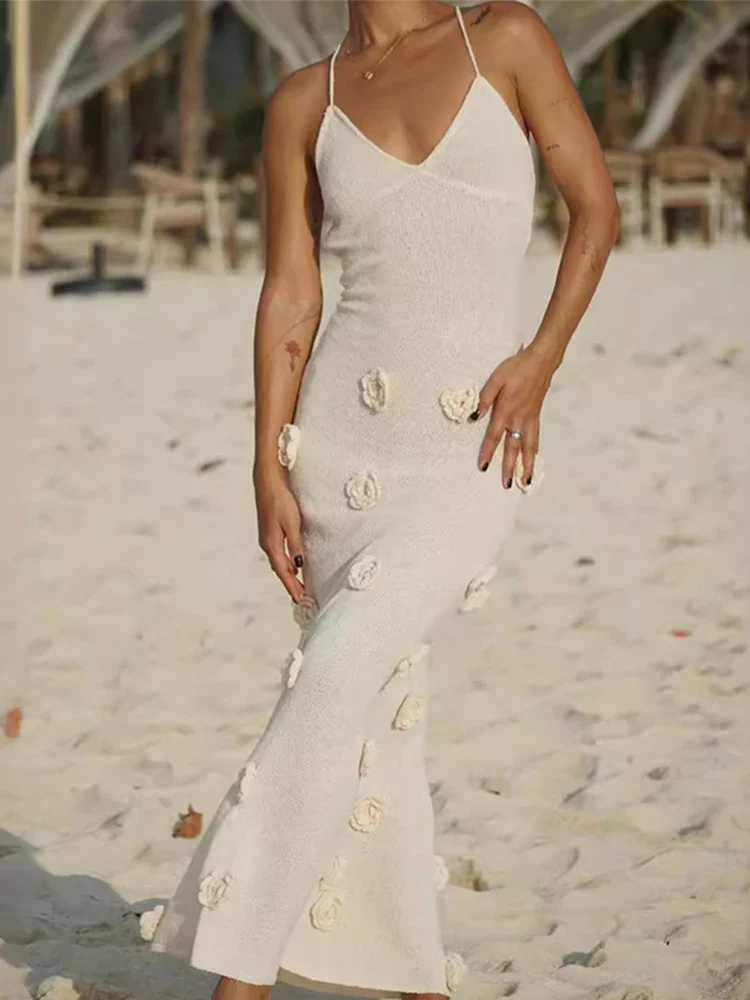 Bloom & Bare Backless Sheer Dress - Image 5