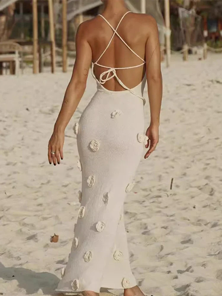 Bloom & Bare Backless Sheer Dress - Image 7