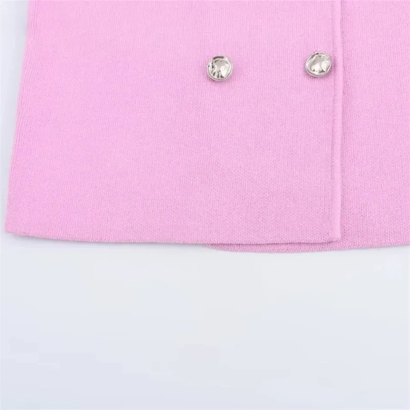 Blooming Pink Knitted Vest Top - Image 4